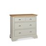 Cookes Collection Camden Soft Grey and Pale Oak 2 Over 2 Drawer Chest