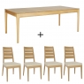 Ercol Romana Extending Dining Table & 4 Chairs 1