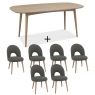 Fino Scandi Oak Dining Table & 6 Chairs 2
