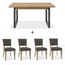 Iris Extending Dining Table & 4 Chairs 2