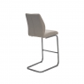 Alessi Bar Stool Brushed Steel Taupe 3