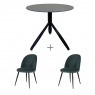 Kenzo Circular Table & 2 Chairs 2