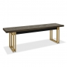 Iris Fumed 4-6 Extending Table, 2x Chairs & Bench 8