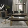 Iris Fumed 6-8 Extending Table, 4 Chairs & Bench 1