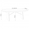 Collum Ex Dining Table x3 Chairs & Bench 8