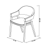 Clifton Upholstered Arm Chair - Cedar Velvet 7