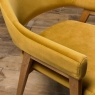Clifton Upholstered Arm Chair - Mustard Velvet 5