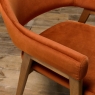Clifton Upholstered Arm Chair - Rust Velvet 5