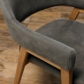 Clifton Upholstered Arm Chair - Dark Grey 5