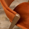 Clifton Upholstered Dining Chair - Rust Velvet 5