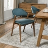 Clifton Upholstered Dining Chair - Azure Velvet 2
