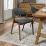 Clifton Upholstered Dining Chair - Dark Grey 2
