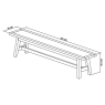 Clifton Large Dining Bench 5
