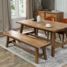 Clifton Dining Table, x2 Chairs & Bench 10