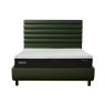 Tempur Arc Static Disc Bed with Vectra Headboard – Dark Green 2