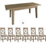 Western Large Dining Table & 6 Cross Back Chairs 1
