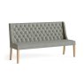 Belfort Button Back Dining Sofa - Grey