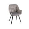 Langford Dining Chair - Grey Velvet