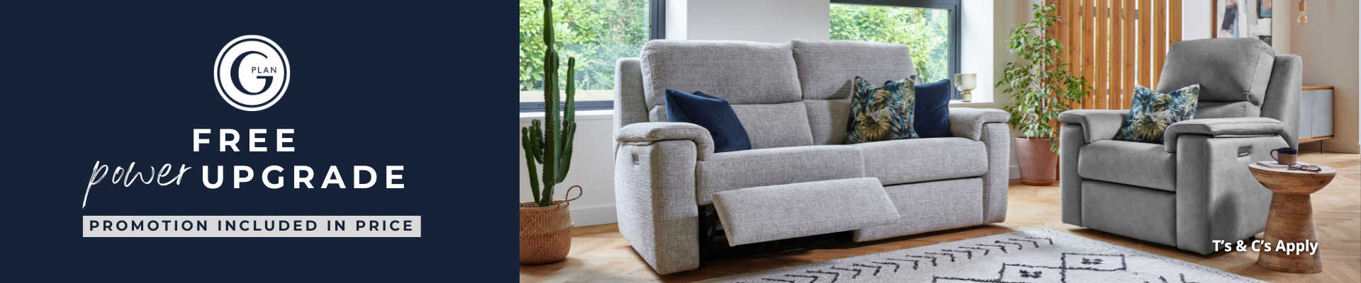 G Plan Free Power Upgrade Harper Collections Banner