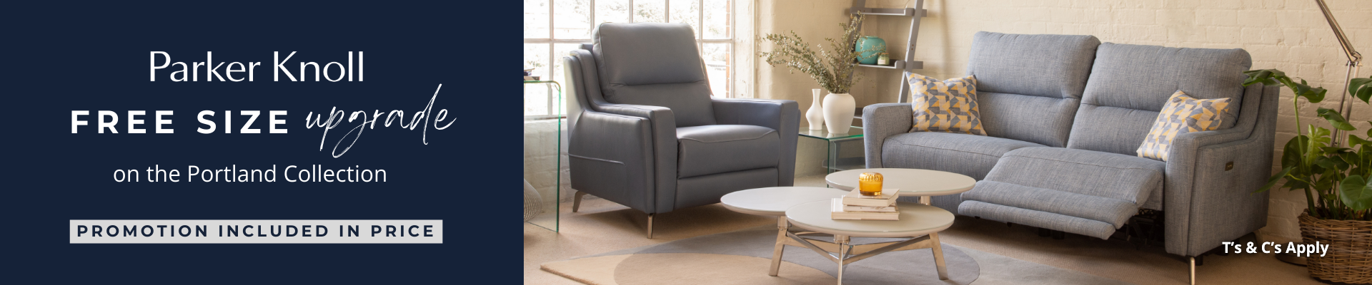 Parker Knoll Portland Promotion Collections Banner