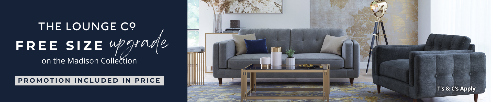 The Lounge Co Free Size Upgrade Madison Collections Banner