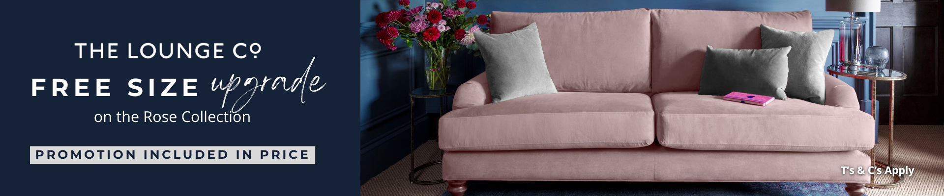 The Lounge Co Free Size Upgrade Rose Collections Banner