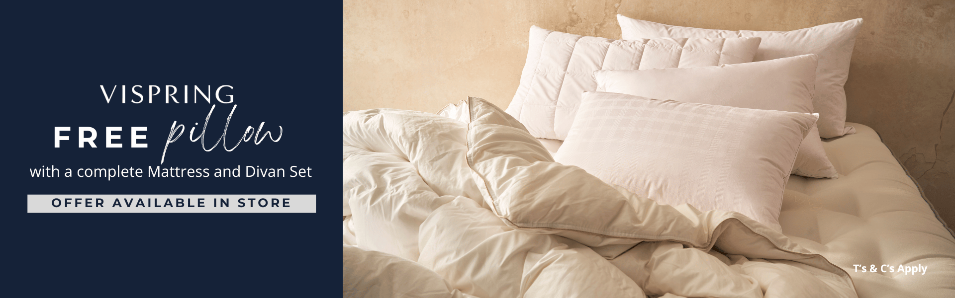 Vispring Free Pillow Landing Page Banner