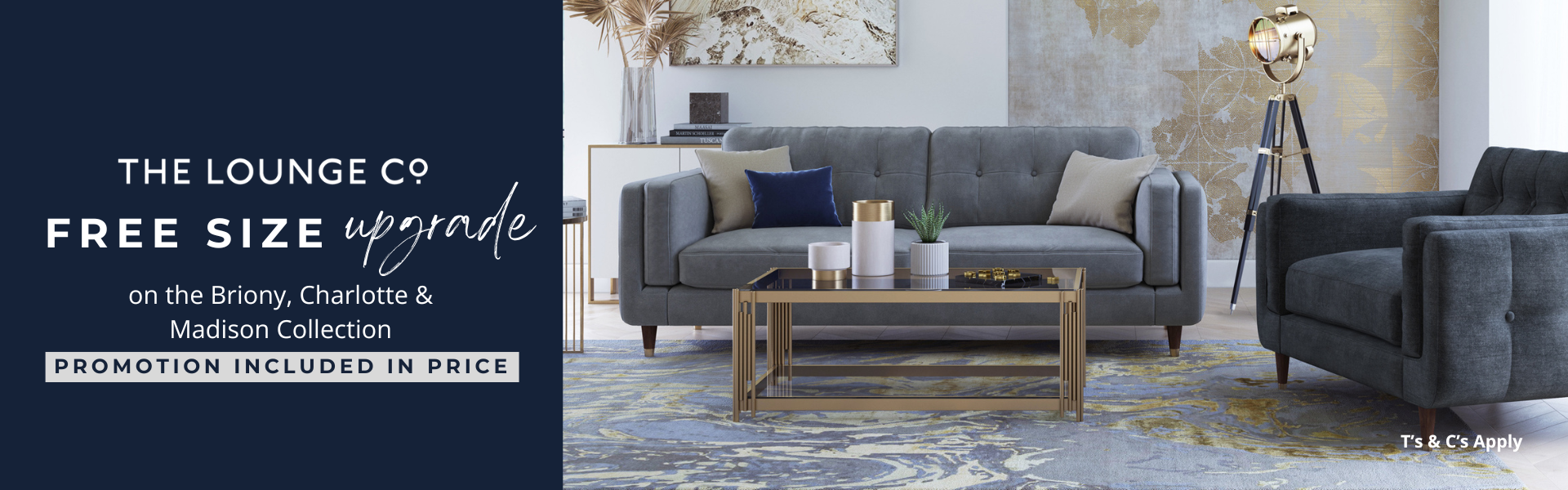 The Lounge Co Free Size Upgrade Madison, Charlotte, Briony Landing Page