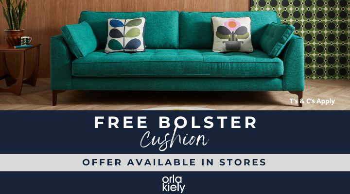 Orla Kiely Free Bolster Cushion Product Banner