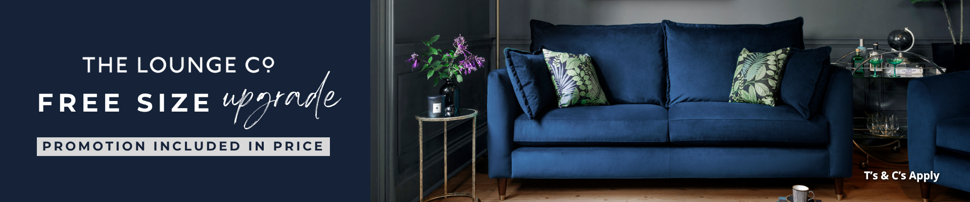 Free Size Upgrade All Sofas Collection Banner