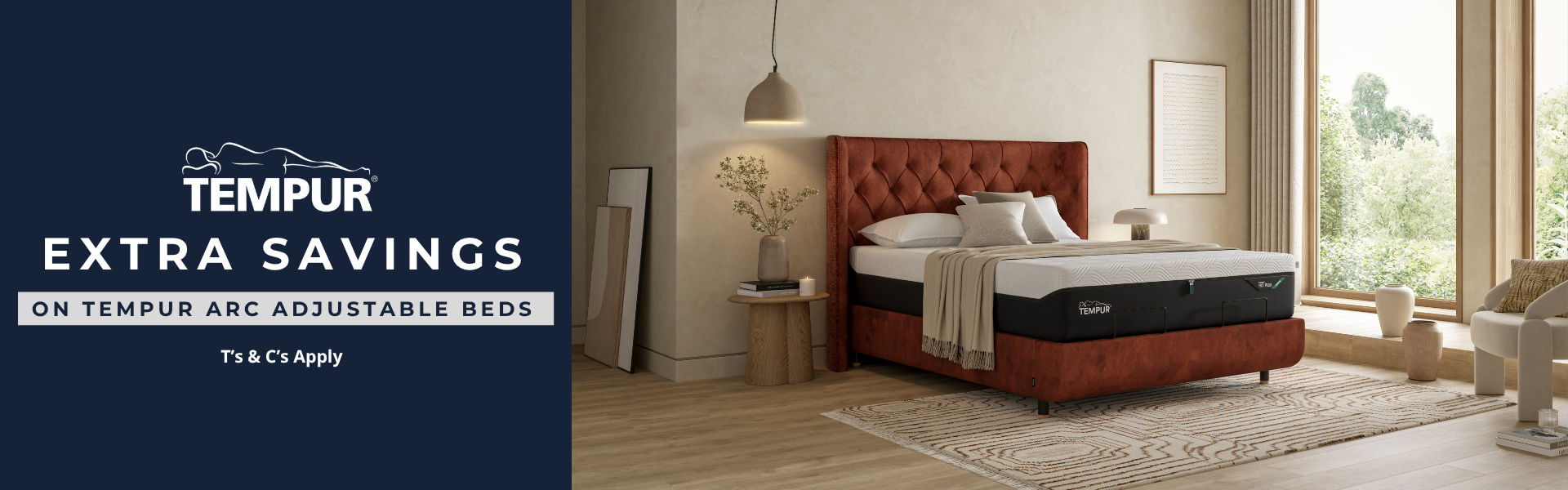 Tempur Extra Savings on Adjustable Beds Landing Page
