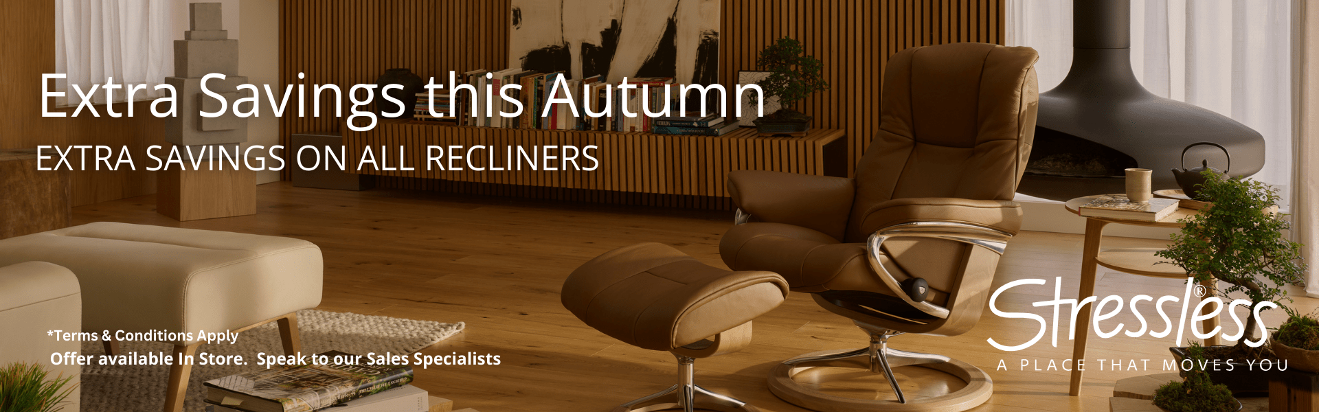 Stressless Autumn Landing Page Banner Power Recliners
